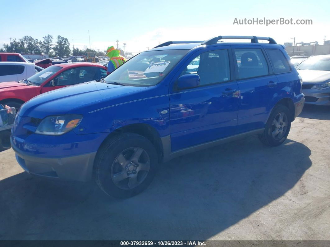 2003 Mitsubishi Outlander Xls Blue vin: JA4LZ41G53U054178