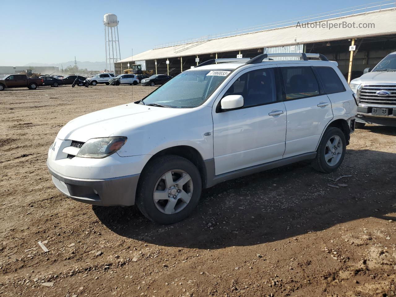 2003 Mitsubishi Outlander Xls White vin: JA4LZ41G53U063379