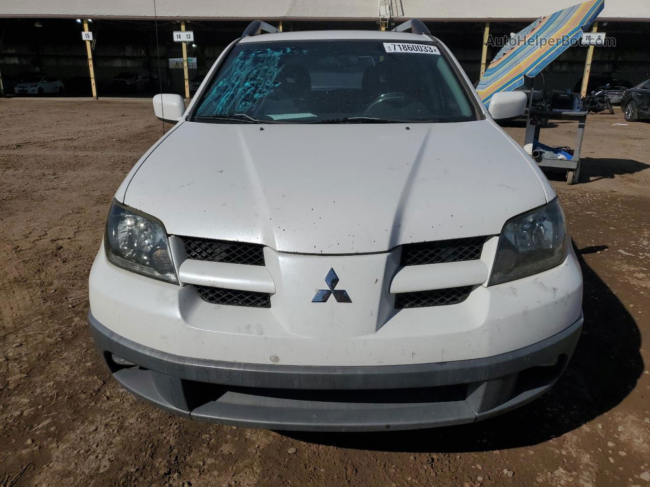 2003 Mitsubishi Outlander Xls White vin: JA4LZ41G53U063379