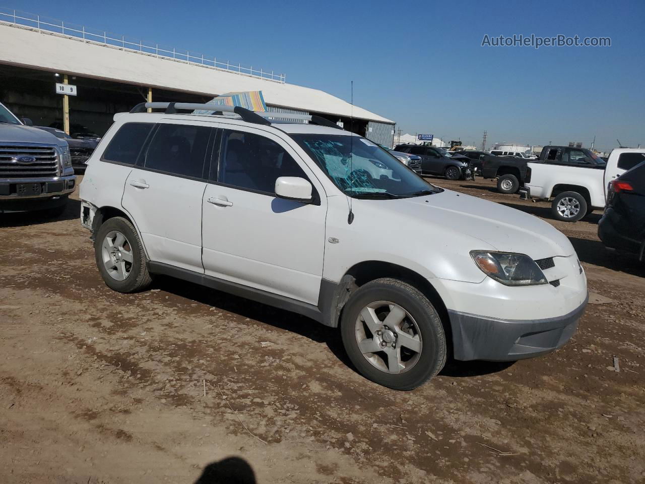 2003 Mitsubishi Outlander Xls White vin: JA4LZ41G53U063379