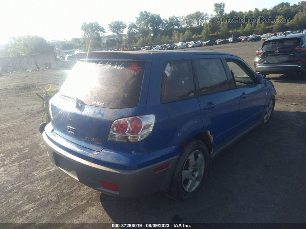 2003 Mitsubishi Outlander Xls Blue vin: JA4LZ41G83U085683