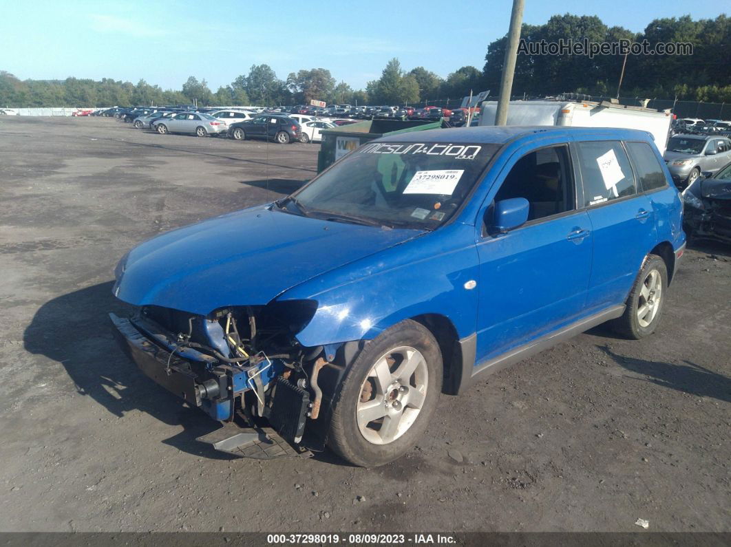 2003 Mitsubishi Outlander Xls Blue vin: JA4LZ41G83U085683