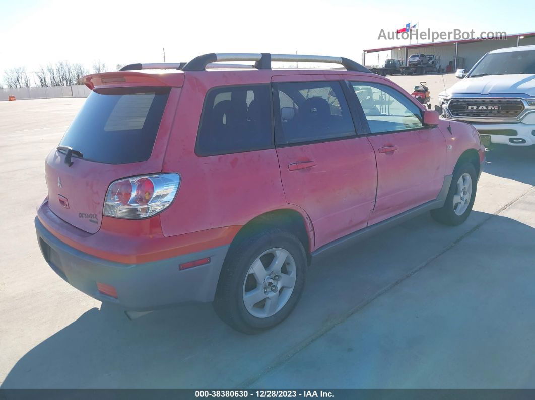 2003 Mitsubishi Outlander Xls Red vin: JA4LZ41G93U105603