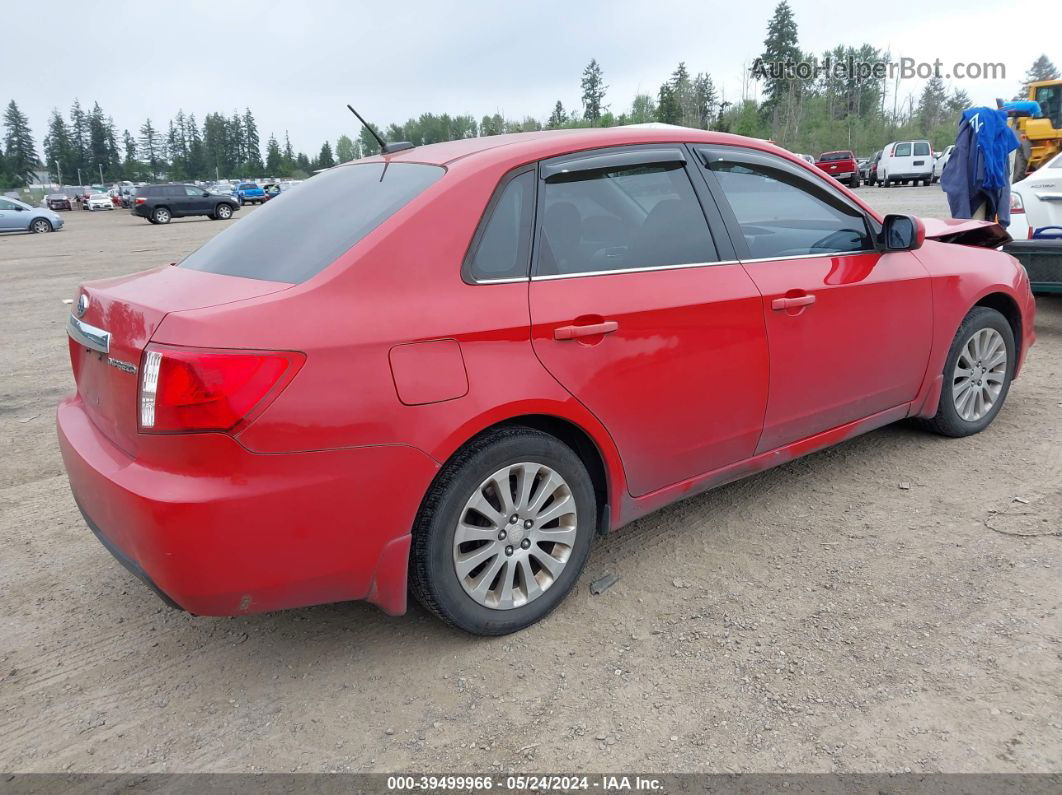 2009 Subaru Impreza 2.5i Red vin: JF1GE60609H509193