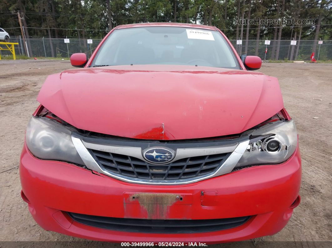 2009 Subaru Impreza 2.5i Red vin: JF1GE60609H509193