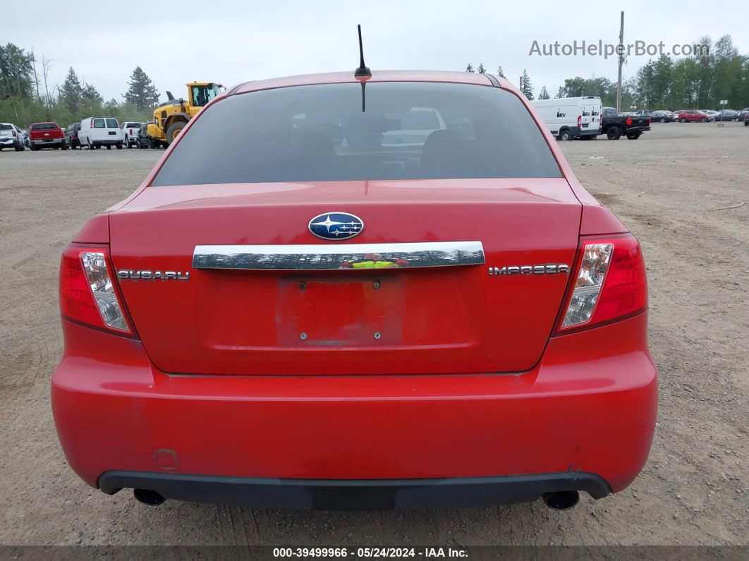 2009 Subaru Impreza 2.5i Red vin: JF1GE60609H509193