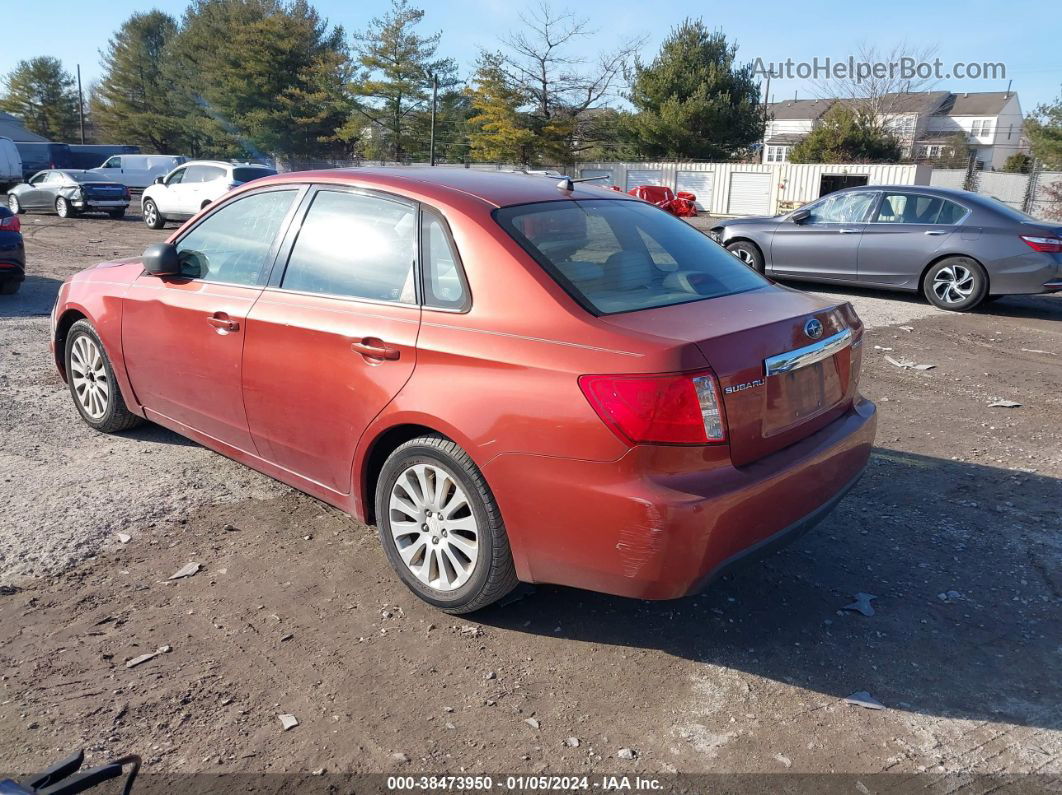 2009 Subaru Impreza 2.5i Orange vin: JF1GE60629H520065