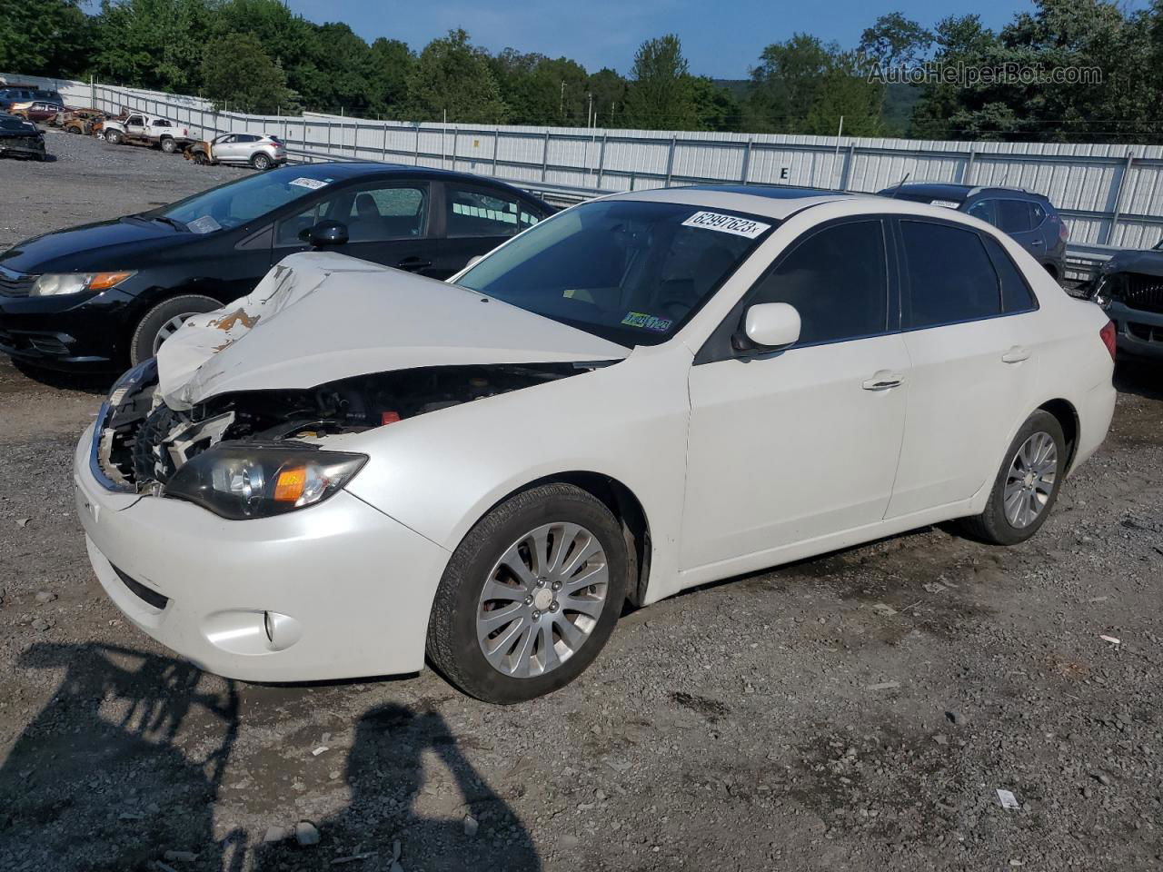 2009 Subaru Impreza 2.5i Premium White vin: JF1GE60639H502061