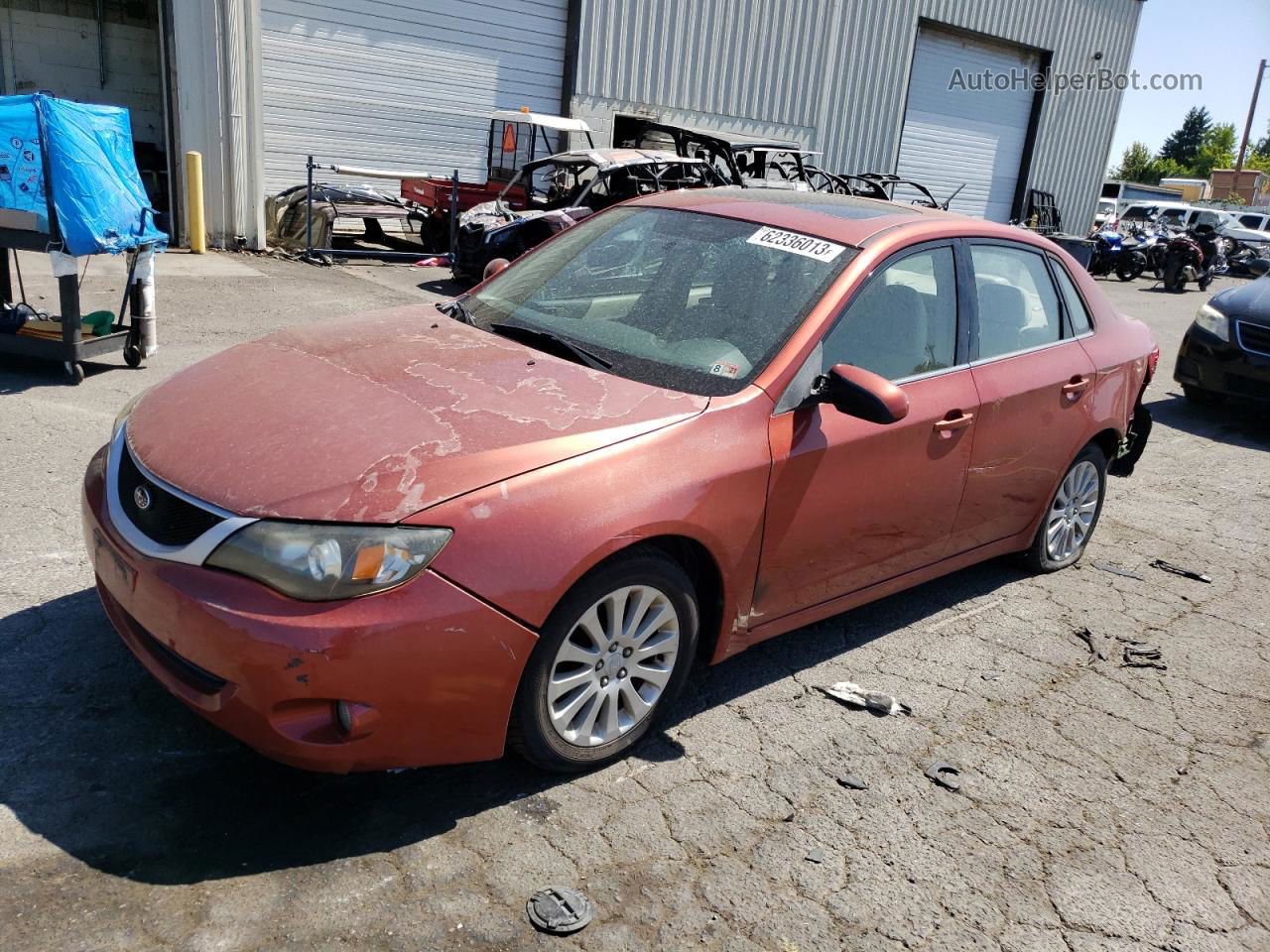 2009 Subaru Impreza 2.5i Premium Orange vin: JF1GE60639H521189