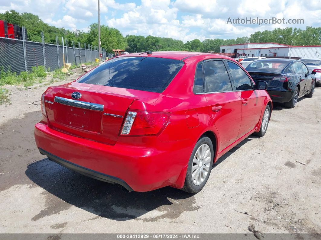 2009 Subaru Impreza 2.5i Red vin: JF1GE60649H520827