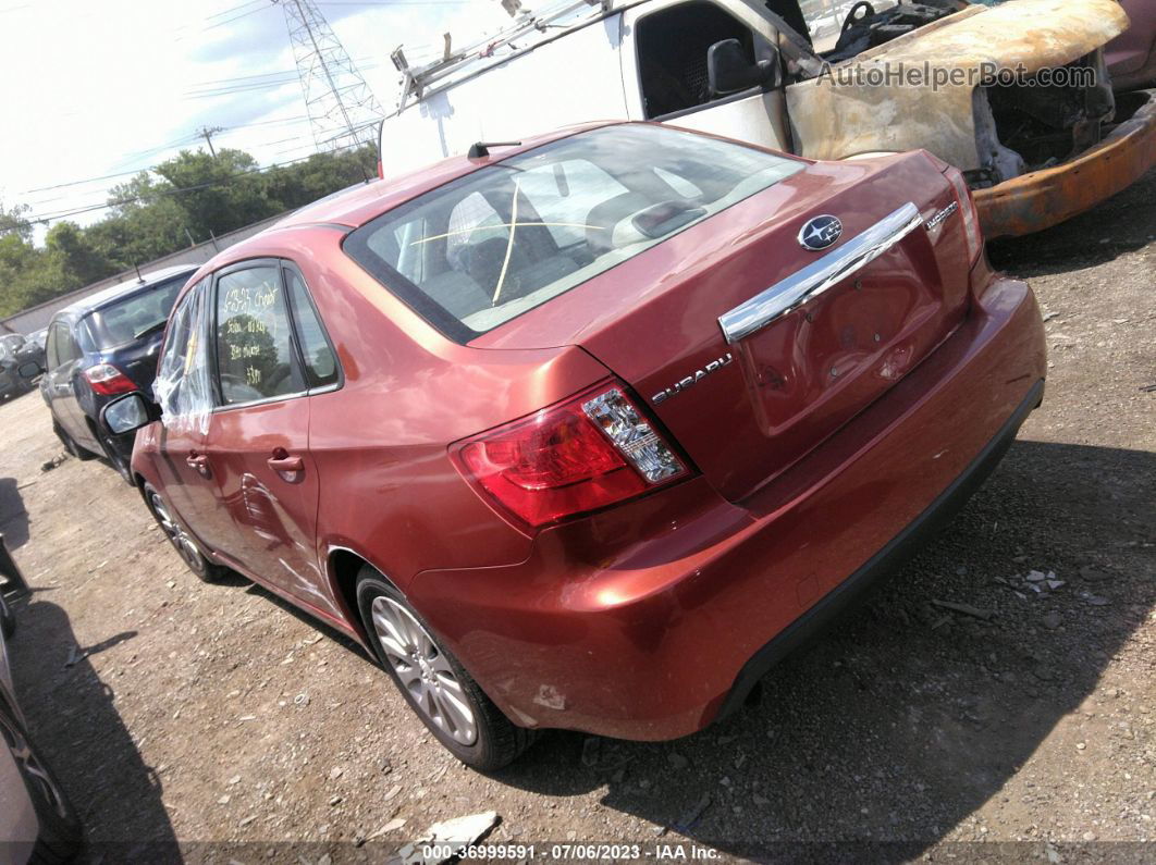 2009 Subaru Impreza Sedan I W/premium Pkg Orange vin: JF1GE60699H522010