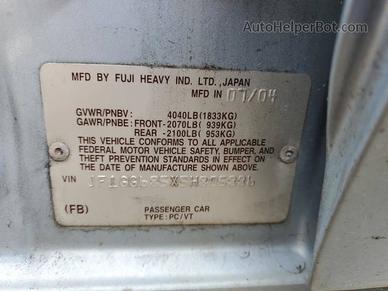 Price & History 2005 Subaru Impreza Outback Sport 2.5l 4 vin