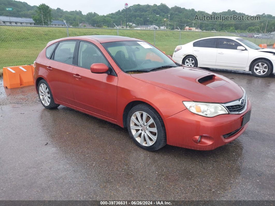 2009 Subaru Impreza 2.5gt Orange vin: JF1GH74649H810590