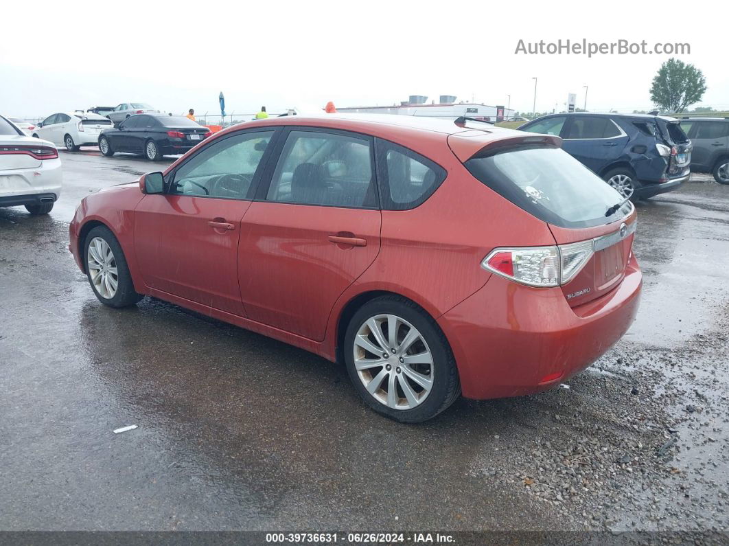 2009 Subaru Impreza 2.5gt Orange vin: JF1GH74649H810590