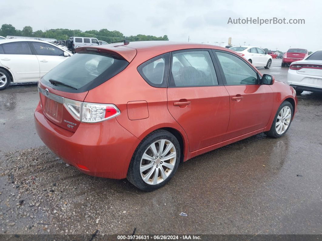 2009 Subaru Impreza 2.5gt Orange vin: JF1GH74649H810590