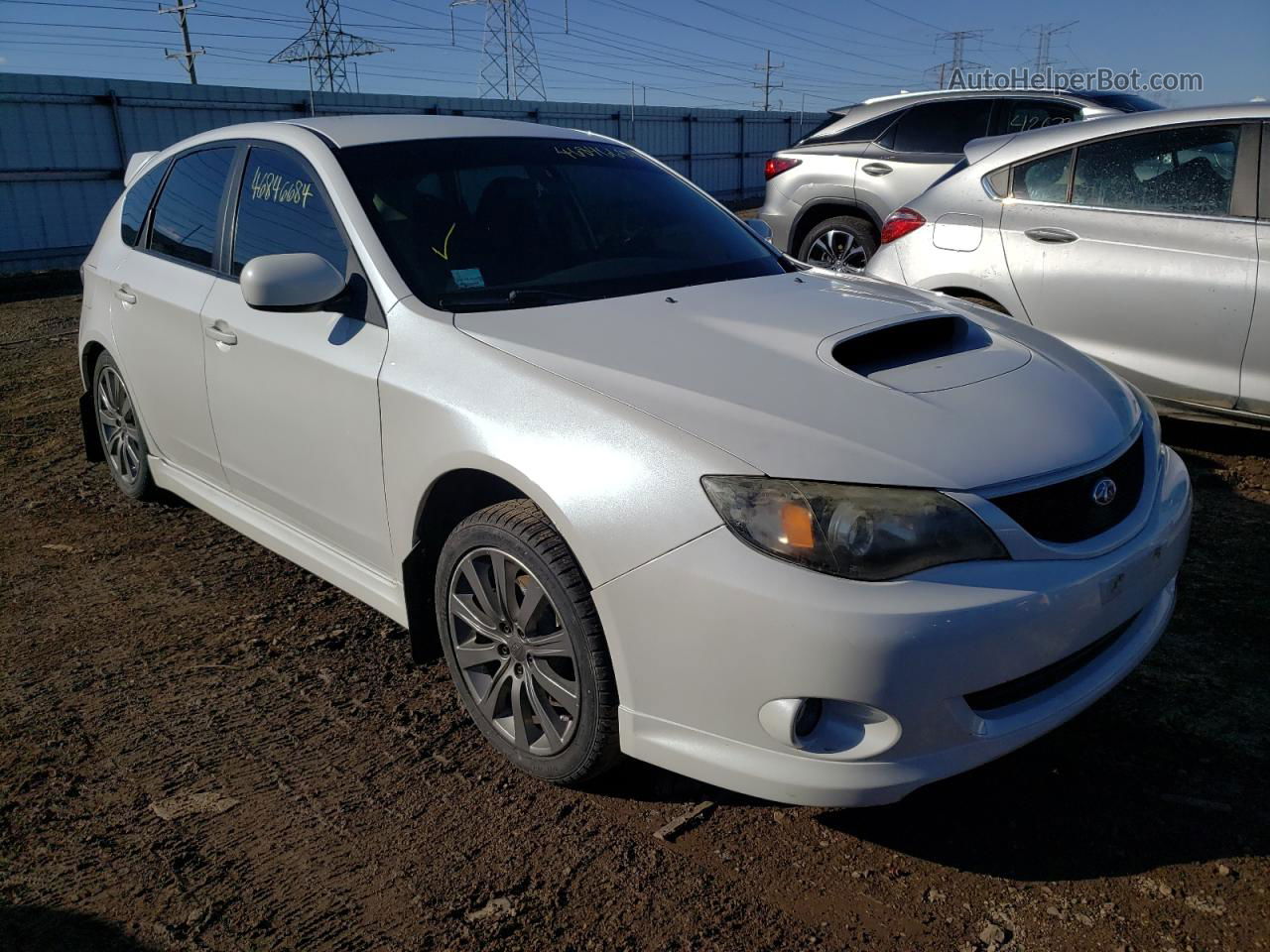 2009 Subaru Impreza Wrx White vin: JF1GH76689G810451