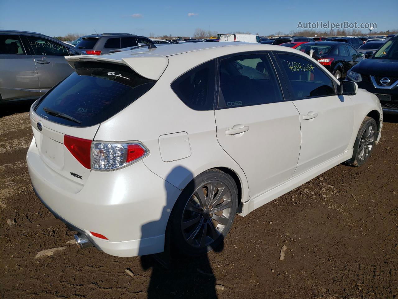 2009 Subaru Impreza Wrx White vin: JF1GH76689G810451