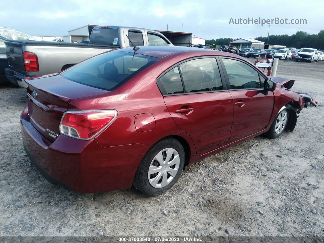 2016 Subaru Impreza Sedan   Burgundy vin: JF1GJAA60GH020108