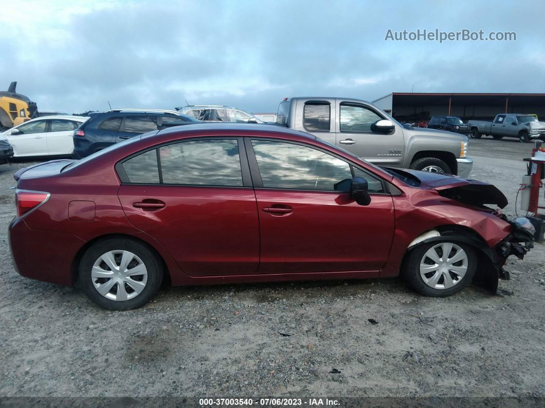 2016 Subaru Impreza Sedan   Burgundy vin: JF1GJAA60GH020108