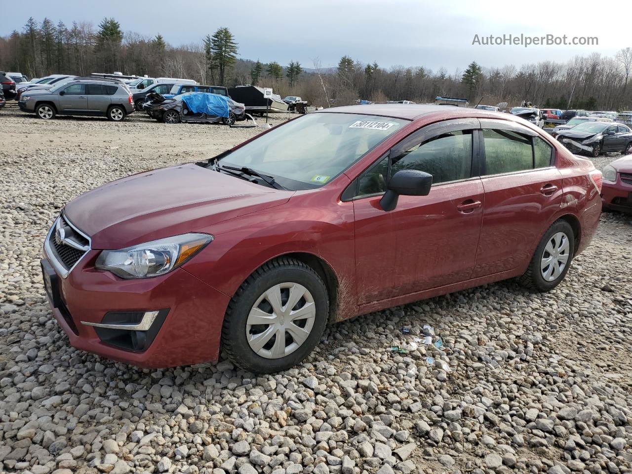 2016 Subaru Impreza  Red vin: JF1GJAA62GH004721