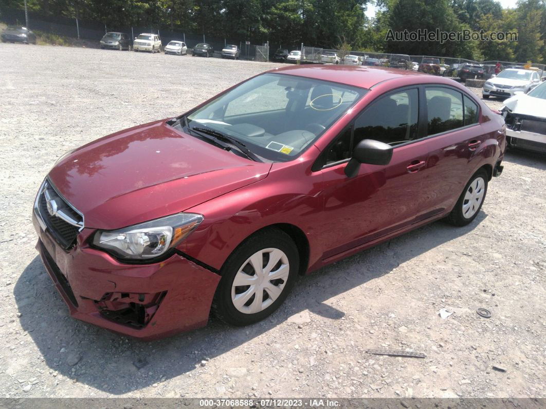 2016 Subaru Impreza Sedan   Красный vin: JF1GJAA65GH005488