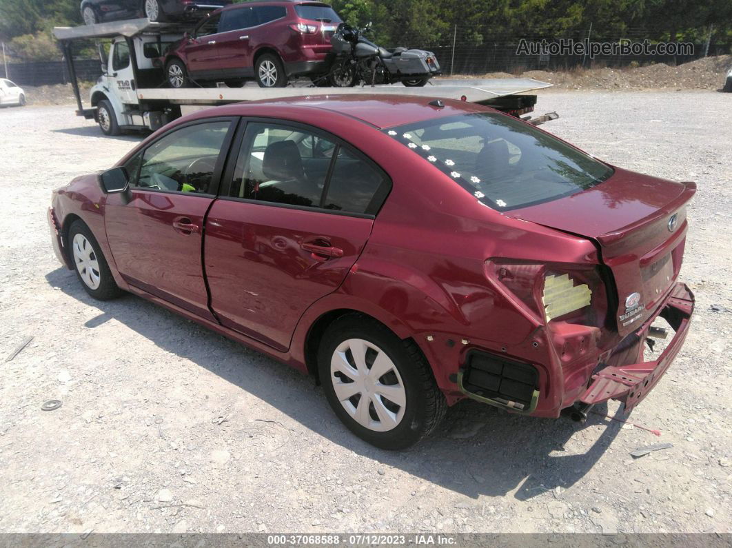 2016 Subaru Impreza Sedan   Красный vin: JF1GJAA65GH005488