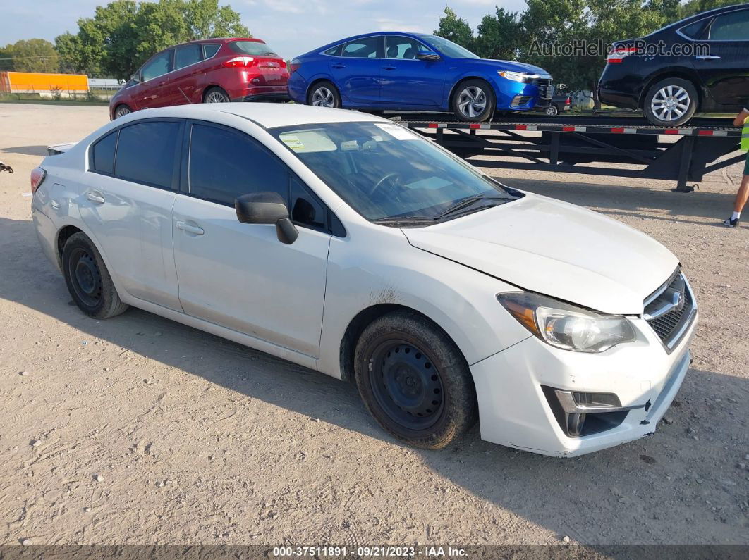 2016 Subaru Impreza Sedan   White vin: JF1GJAA66GH014457