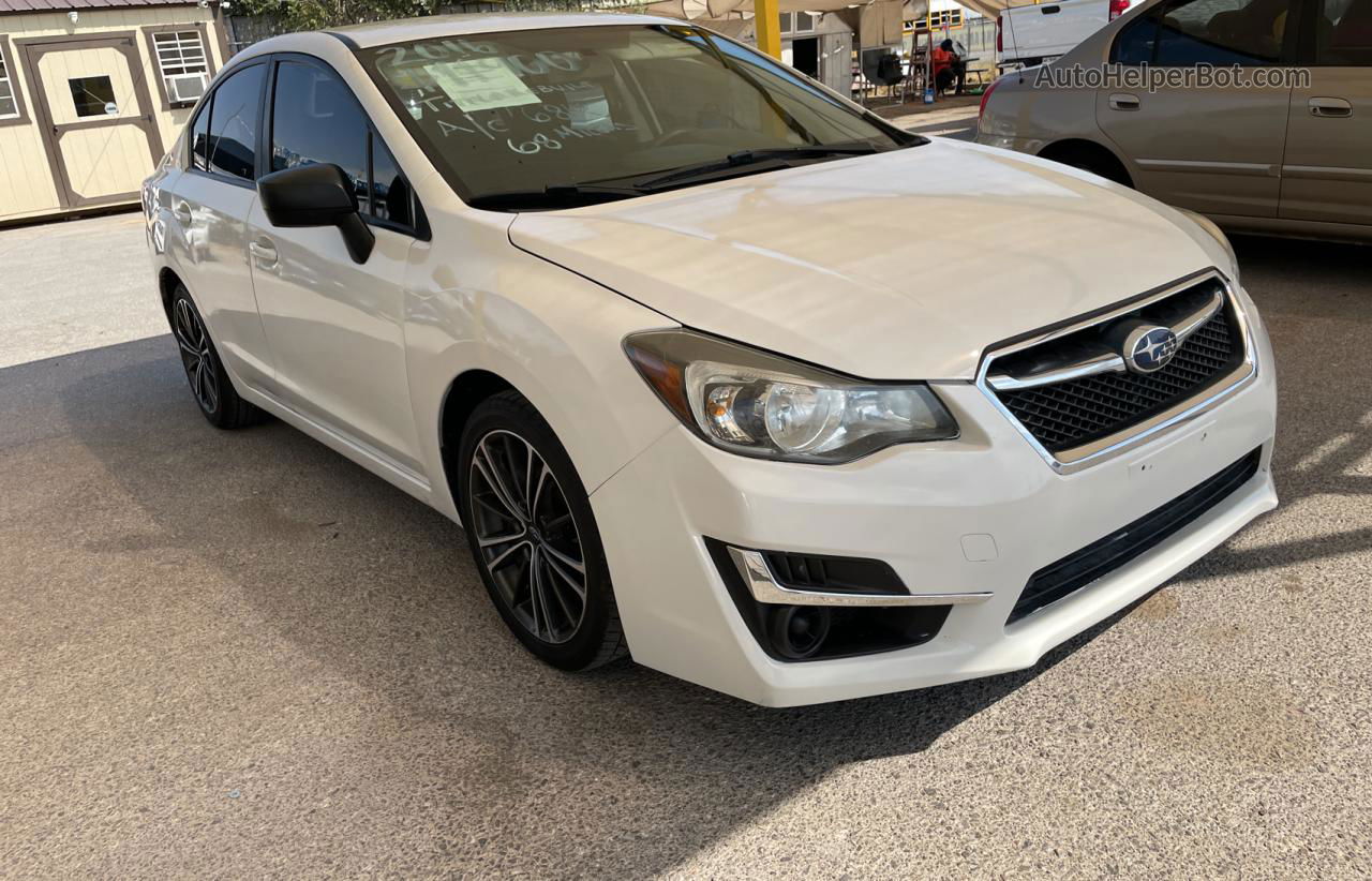 2016 Subaru Impreza  White vin: JF1GJAA66GH017794