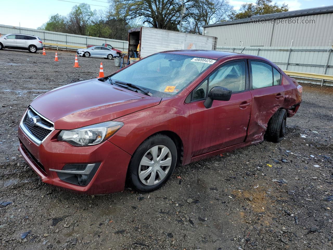 2016 Subaru Impreza  Красный vin: JF1GJAA66GH018539