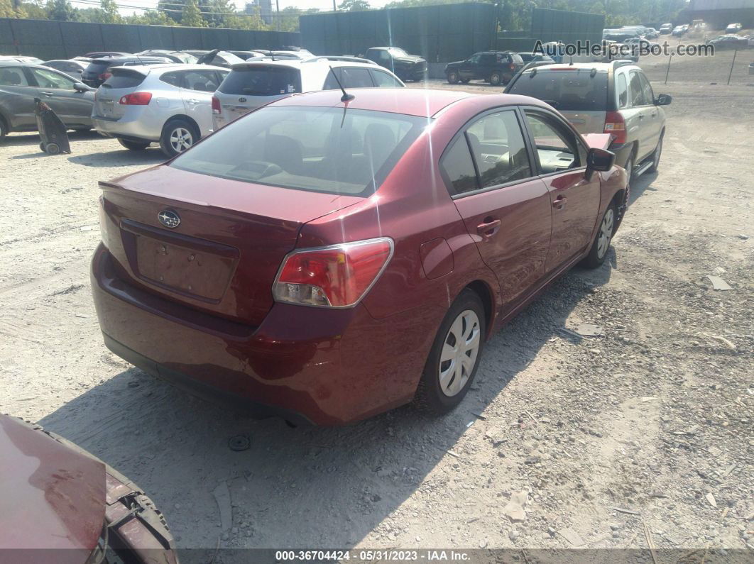 2016 Subaru Impreza Sedan   Burgundy vin: JF1GJAA68GG002249