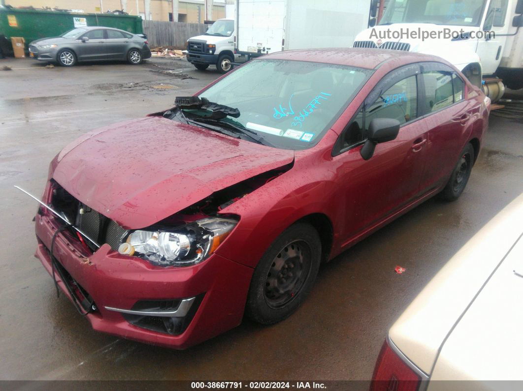 2016 Subaru Impreza 2.0i Red vin: JF1GJAA69GH003050