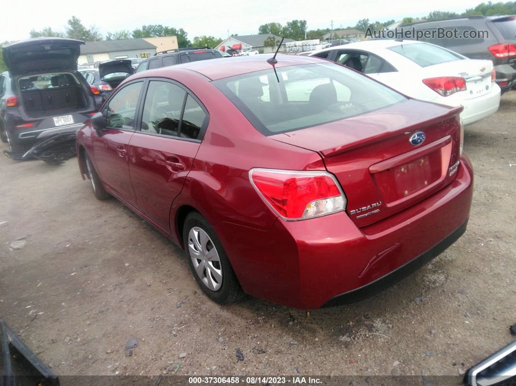 2016 Subaru Impreza Sedan   Maroon vin: JF1GJAA6XGH008290