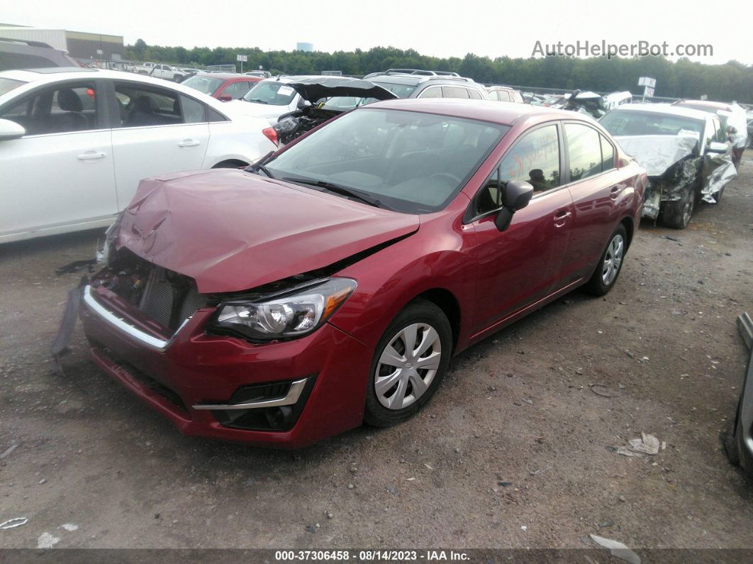 2016 Subaru Impreza Sedan   Maroon vin: JF1GJAA6XGH008290