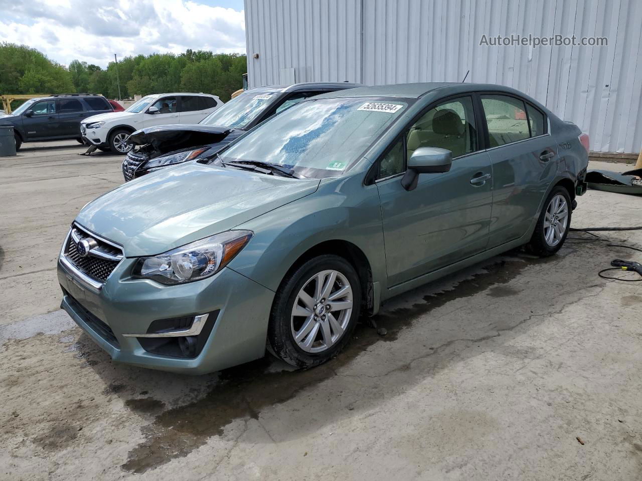 2016 Subaru Impreza Premium Бирюзовый vin: JF1GJAB61GH013196