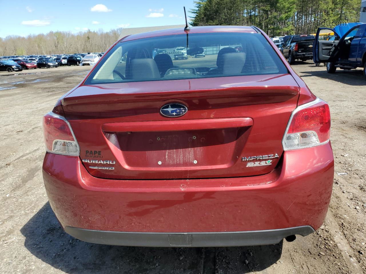 2016 Subaru Impreza Premium Maroon vin: JF1GJAB61GH015501