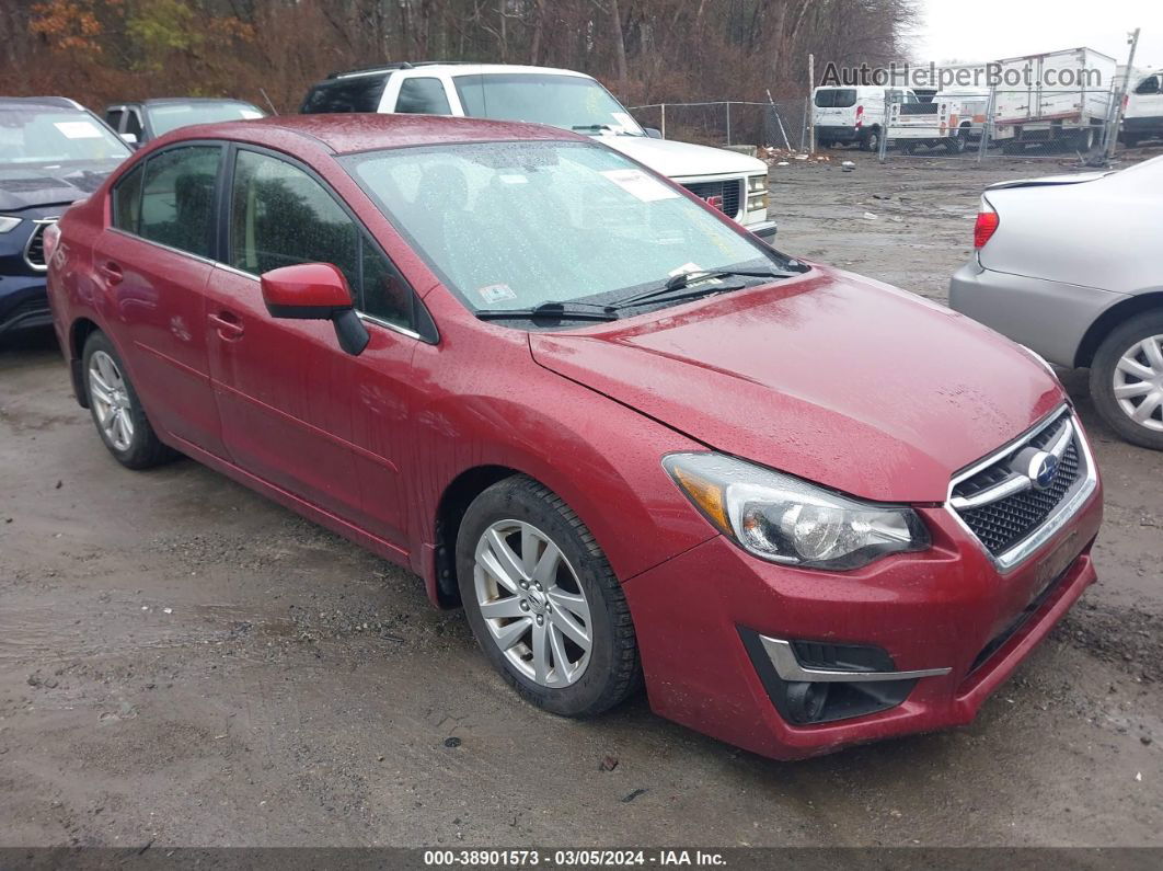 2016 Subaru Impreza 2.0i Premium Red vin: JF1GJAB63GH002300