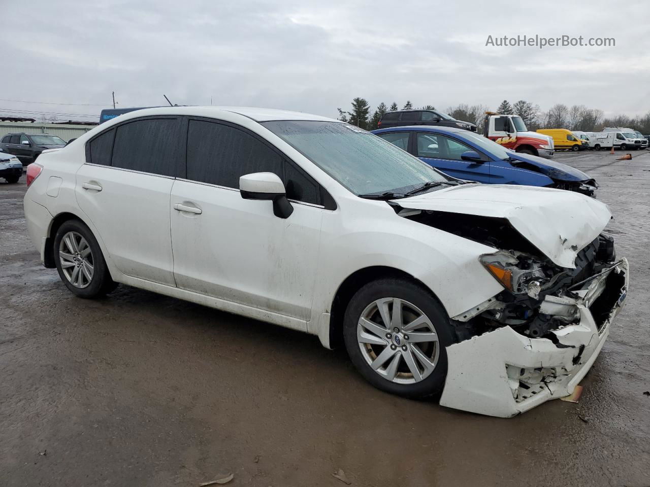 2016 Subaru Impreza Premium White vin: JF1GJAB64GH018506