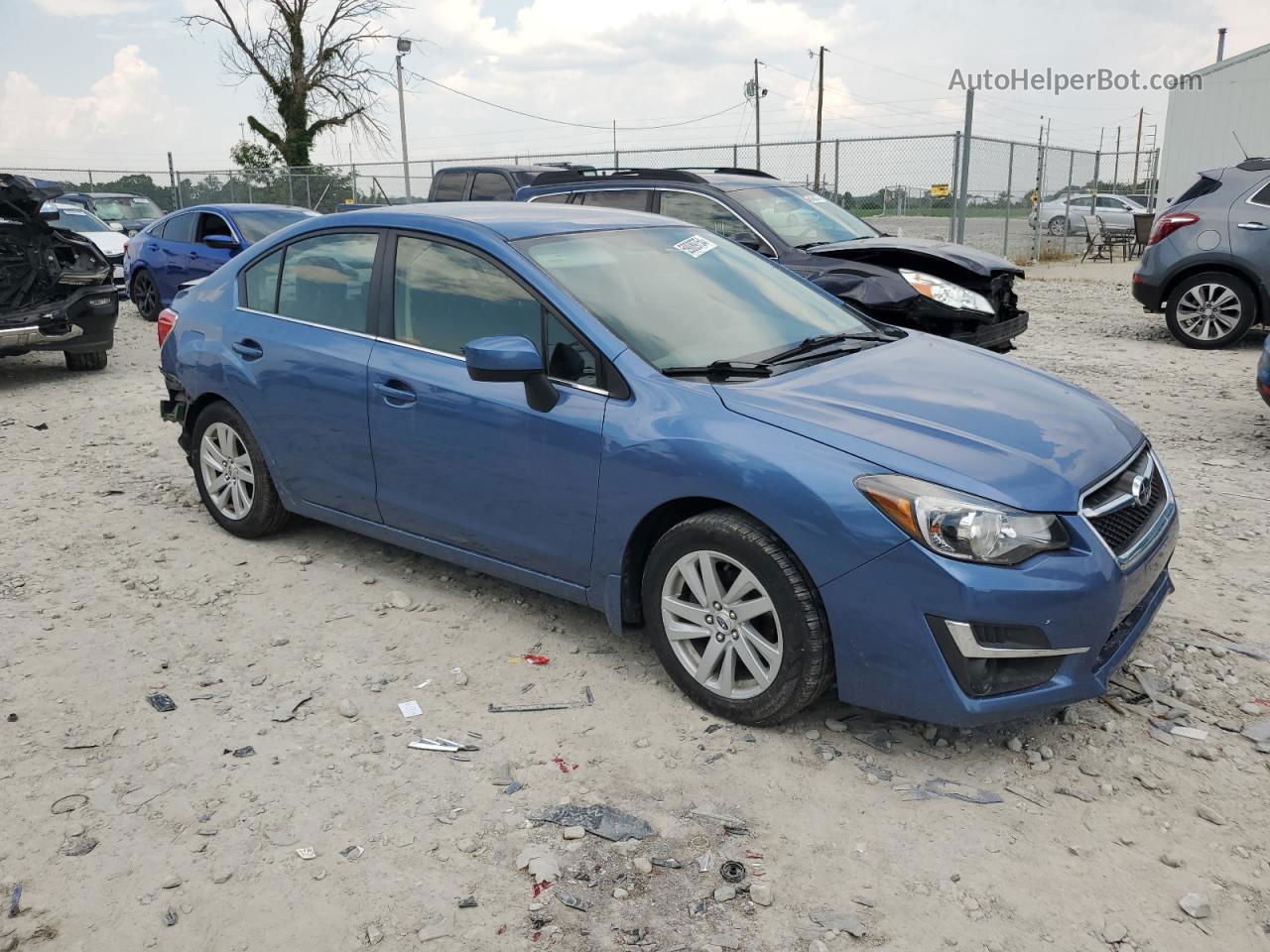 2016 Subaru Impreza Premium Blue vin: JF1GJAB69GH002107