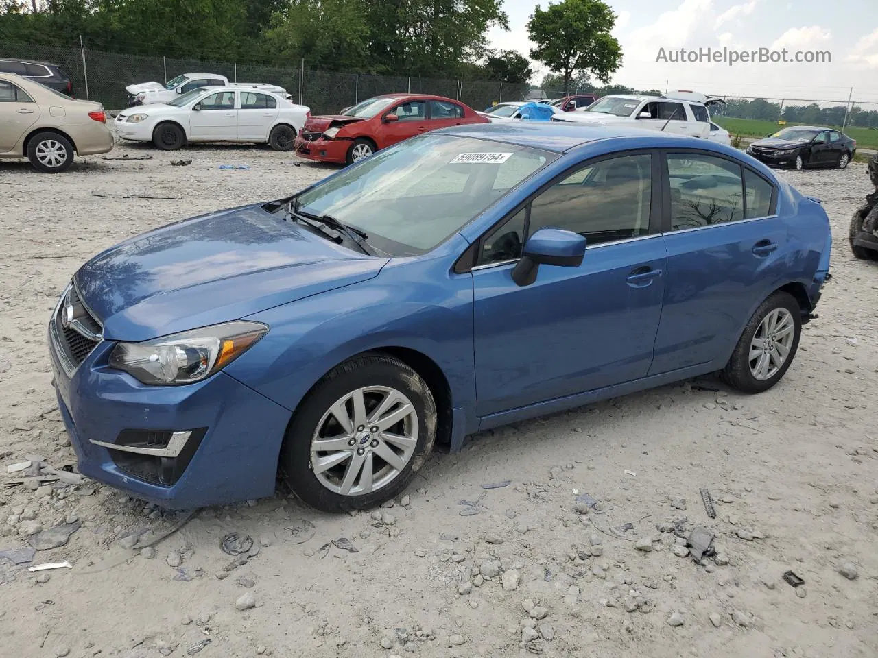 2016 Subaru Impreza Premium Синий vin: JF1GJAB69GH002107