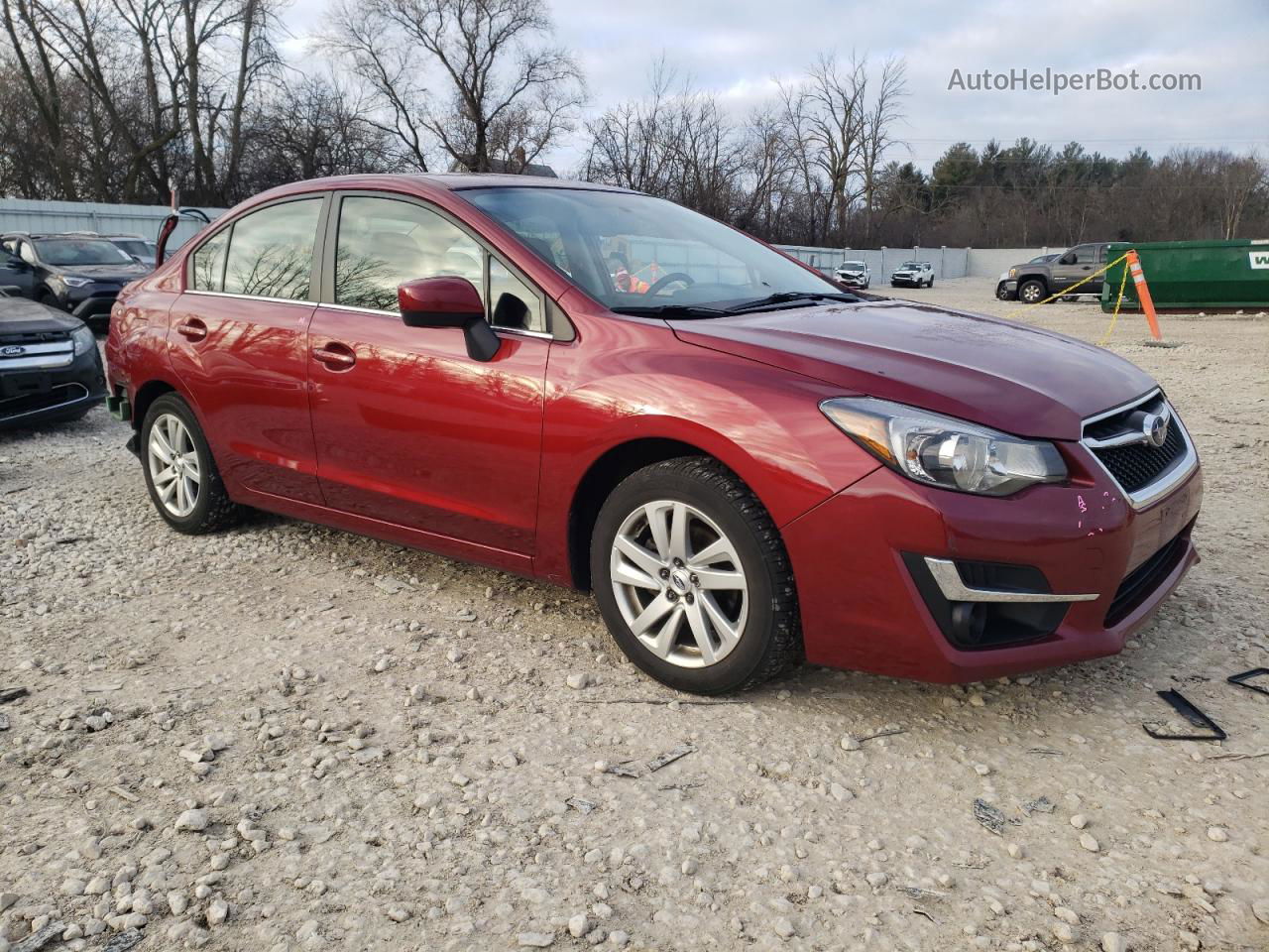 2016 Subaru Impreza Premium Red vin: JF1GJAB69GH023796