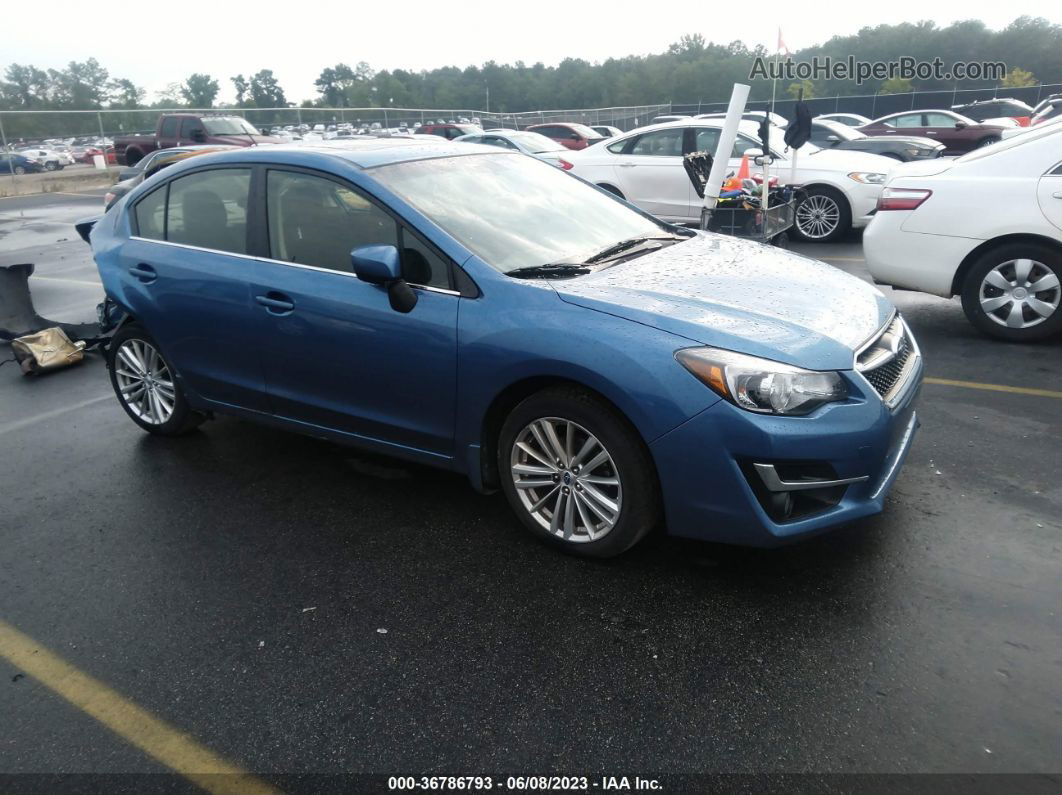 2016 Subaru Impreza Sedan Premium Blue vin: JF1GJAF61GH011183