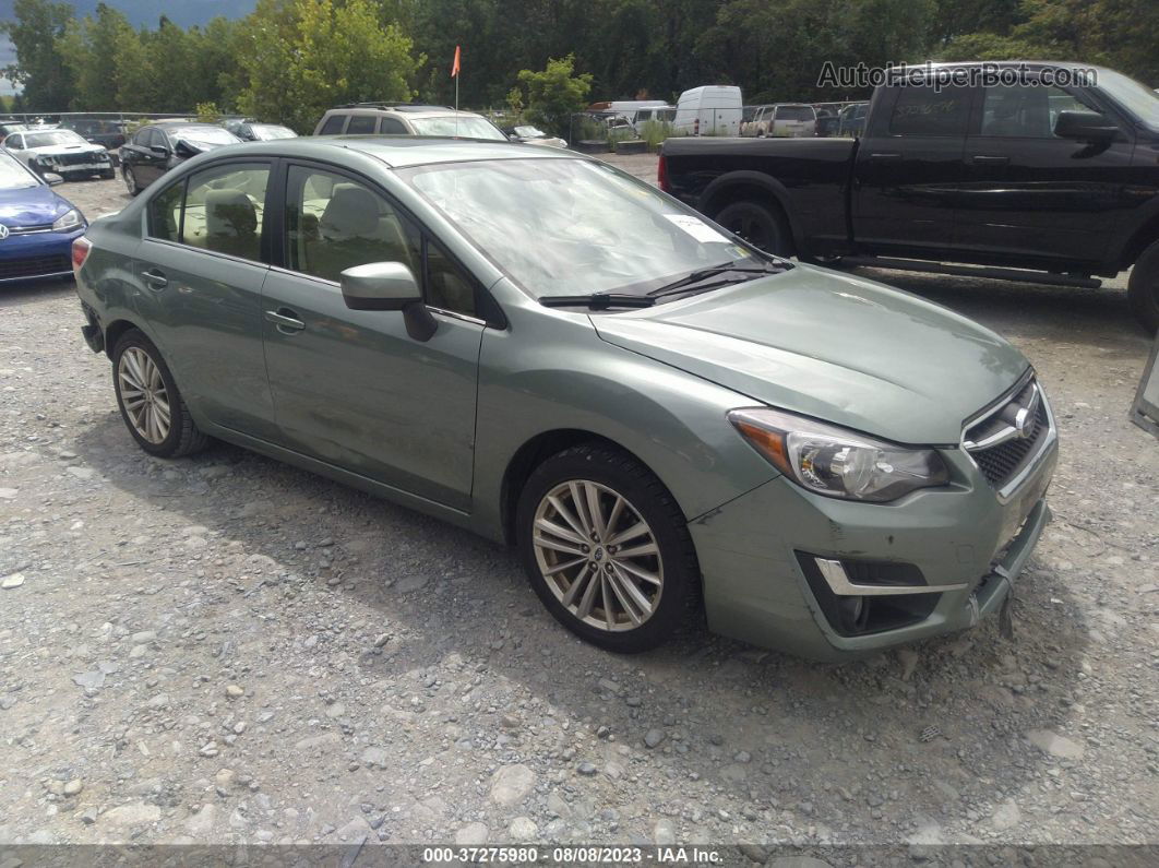 2016 Subaru Impreza Sedan Premium Green vin: JF1GJAF64GH009041