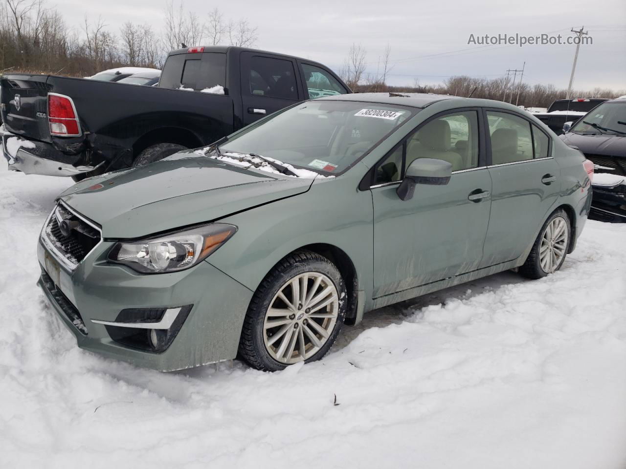 2016 Subaru Impreza Premium Plus Зеленый vin: JF1GJAF66GH006190