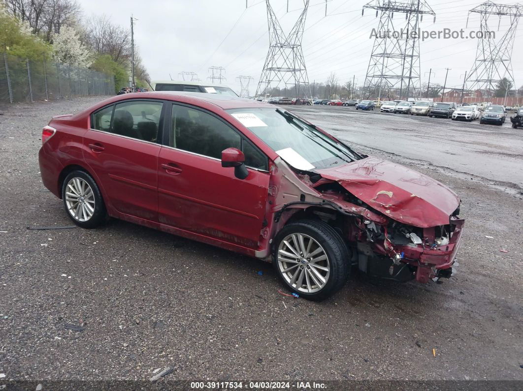 2016 Subaru Impreza 2.0i Premium Красный vin: JF1GJAF69GH009861