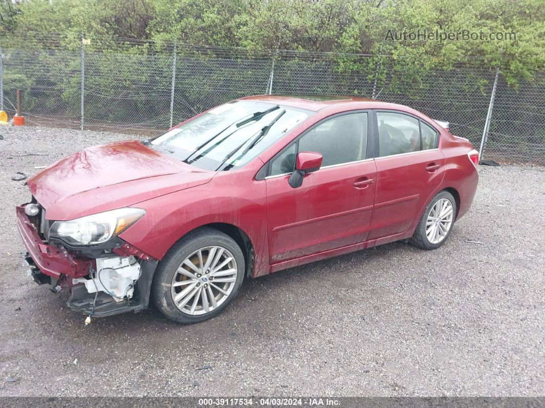 2016 Subaru Impreza 2.0i Premium Red vin: JF1GJAF69GH009861