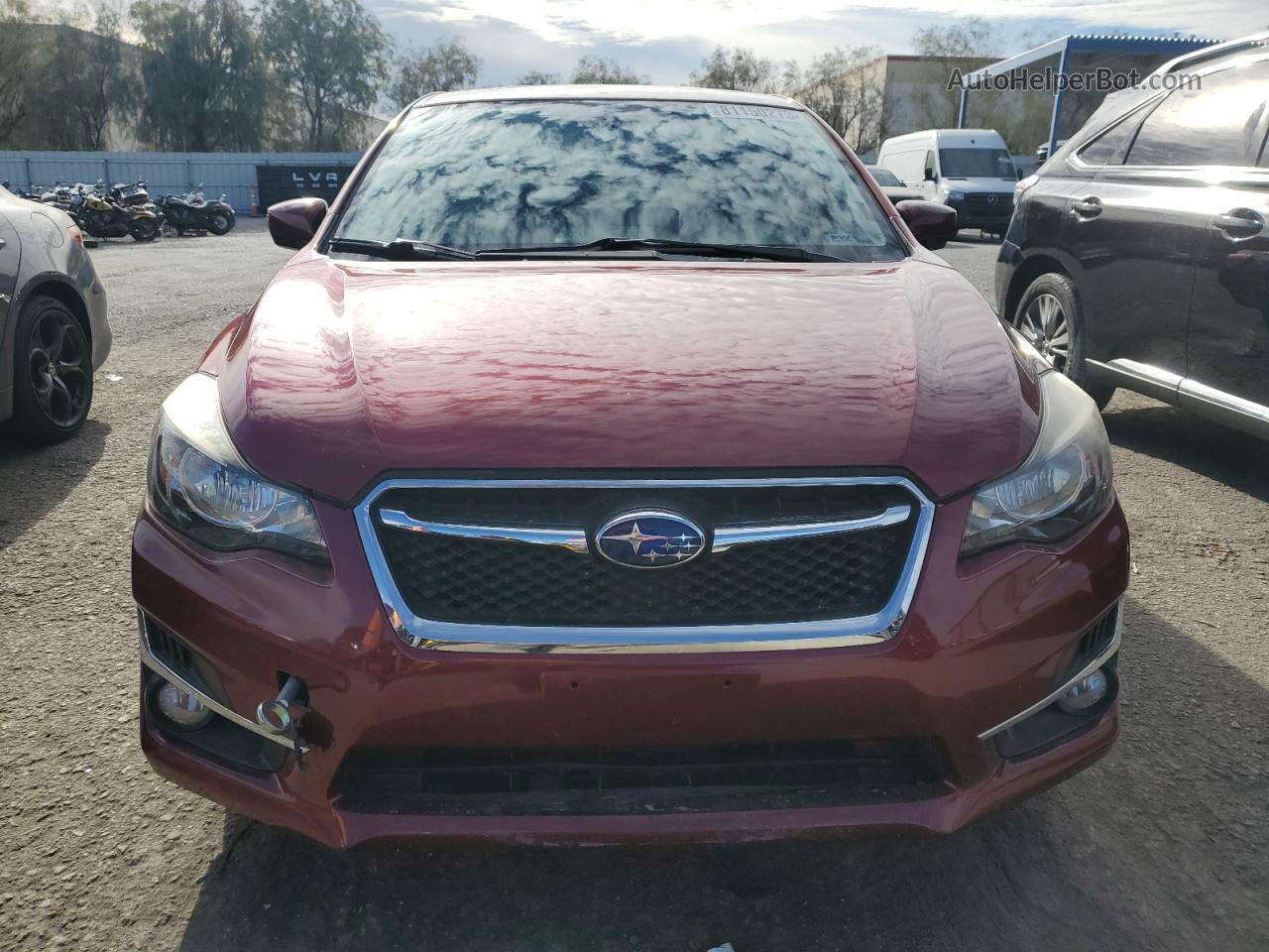 2016 Subaru Impreza Premium Plus Burgundy vin: JF1GJAF69GH019838