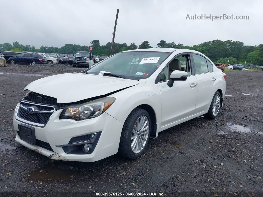 2016 Subaru Impreza 2.0i Limited White vin: JF1GJAK62GH022117