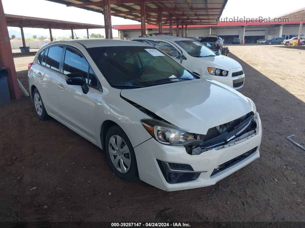 2016 Subaru Impreza 2.0i White vin: JF1GPAA65G8228483