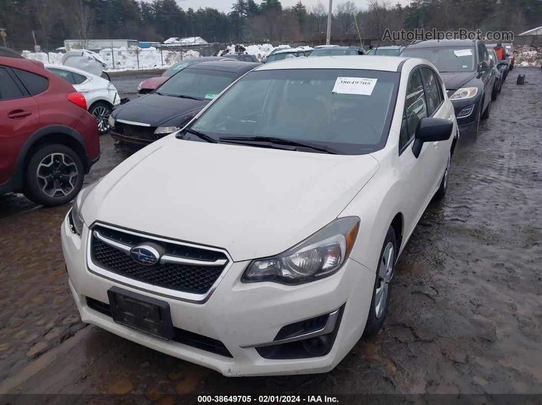 2016 Subaru Impreza 2.0i White vin: JF1GPAA67G8280231