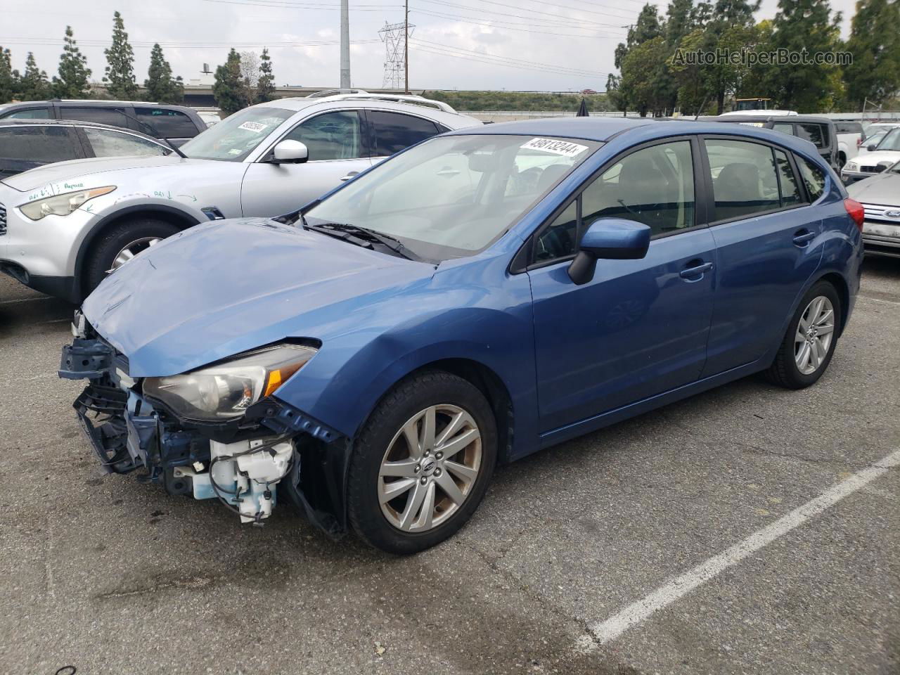 2016 Subaru Impreza Premium Blue vin: JF1GPAB63G8315488